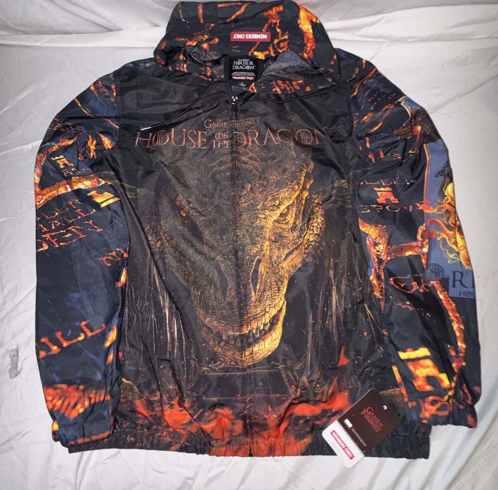 Members Only House Of The Dragon Windbreaker Jacket Size L
